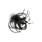 Fascinator Headpiece hair headdress Black Feather Rose Veil Party (Personal Care)