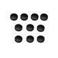 10x Magnets, Black Ø 24mm, holding magnets for whiteboard, fridge magnets, magnetic board, magnetic board, magnetic circular (Office supplies & stationery)