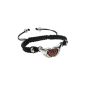 Shamballa Bracelet Decorated with Hands Holding a Heart Crystals in Red (Jewelry)