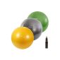 Exercise Ball Deluxe Antiburst green / anthracite metallic and yellow different sizes 55 cm, 65 cm, 75 cm, 85 cm, 95 cm seat ball fitness ball Medicine Ball incl. Handpump Antiburst (Misc.)