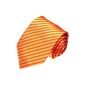 LORENZO CANA - Luxury brands Necktie 100% silk - Orange stripe tie - 84198 (Textiles)