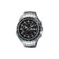 Casio - EF-545D-1AVEF - Building - Men's Watch - Quartz Analog - Black Dial - Silver Bracelet (Watch)