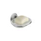 WENKO 18776100 Turbo-Loc Soap Dish - Attach without drilling, steel, 13 x 6 x 11 cm, chromium (household goods)