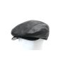 ililily Genuine Leather Flat Cap Newsboy Cabbie Gatsby ivy Driver Hunting Hat (Textiles)