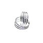 budawi® - Toe Ring 925 sterling silver classic, Zehring 3 rows (jewelry)