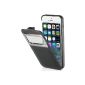 StilGut, UltraSlim, exclusive wallet in genuine leather with flap and little porthole (iOS 7) 5 & iPhone 5s Apple Black - nappa (Wireless Phone Accessory)