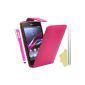 BAAS® Sony Xperia E1 - Pink Leather Case Flip Case Cover + 2x Screen Protector Film + Stylus For Capacitive Touch Screen (Electronics)