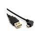 USB 2.0 A To Right Angle Micro B & Loading Data Cable 0.5m 50cm cord (Personal Computers)