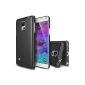 Galaxy Note 4 Hull - Hull Ringke SLIM [Free HD Film / All Around Protection] [GUNMETAL] Integer Up and down the double prime Coated Cover Case Hard Case for Samsung Galaxy Note 4 (Eco Paquete) (Electronics)