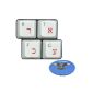 HQRP Hebrew Keyboard stickers red transparent background with any PC Laptops Notebooks Computer keyboards