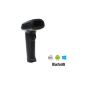 Wireless Bluetooth Barcode Scanner Laser Scanner with Bluetooth receptor for Android / iOS / Windows XP / 7, Shockproof barcode scanner with 750mAh Li-Ion battery, black (Office supplies & stationery)