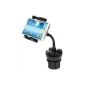 iKross cup holder Adjustable Car mounting bracket with 3 Car Cigarette Lighter Socket 2 USB Ports 2.1A For iPhone 5 5S 5C, Samsung Galaxy S5, Note 3, Galaxy S5 Sport, Galaxy S5 Mini, Galaxy S4 mini, Wiko Rainbow, Wax, Darkrmoon, Highway, Getaway, Darkside, Slide, Moto G, E Moto, Sony Xperia M2, LG Google Nexus 5, F70, G3, Archos 50 Neon, OnePlus One Nokia Lumia 530, 930, HTC One M8, 610 Desire, One Mini 2, 816 Desire Smartphone (Electronics)