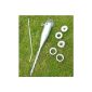 Screw ground socket Wäschespinne steel 60cm ground anchor ground socket parasol (garden products)