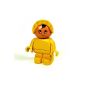 1 x Lego Duplo Figure Onesie yellow Häupchen yellow hair black 4943 F69 (Toys)