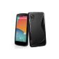 AIO LG Nexus 5 Case - Silicone Case S-Style Cover in black + Screen Protector (Electronics)