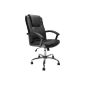 Eliza Tinsley leather executive armchair High back Black Alloy Frame (Office Supplies)