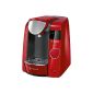 Bosch TAS4503 Tassimo Multi-beverage coffee machine JOY (with Brita water filter, beverage variety, 1-button operation), Ruby Red / anthracite (household goods)
