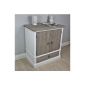 Dresser cabinet white brown antique wood rustic country house sideboard massively NEW