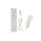 Replacement Remote + Nunchuk Controller MotionPlus for Wii White (Electronics)