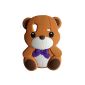 SKS Distribution® Silicone Cute Bow Bear Brown Bear Case Case Cover For Samsung Galaxy Ace S5830 (Wireless Phone Accessory)