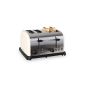Klarstein 10005174 Toaster 4-slice stainless steel 1650 W, cream (household goods)