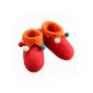 Sunny Side Up - Folding Jester Baby slippers made of felt with leather soles (shoes)