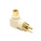Right angle RCA phono adapter White plug To Audio Female Gold Plated Plated (Electronics)