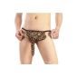 Demarkt Underwear Elephant in Form G-String Short Pants for men with color-Yellow Leopard (Clothing)