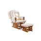 GLIDER Still Chair & Stool relaxation rocking chair natural / cream * NEW