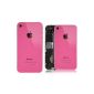 Apple iPhone 4 back cover glass battery cover Pink / Pink (with Silver Apple Logo) incl. Tool.  Shipping from Austria (Electronics)