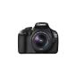 Canon EOS 1100D Digital SLR Camera (12MP, 6.9 cm (2.7 inch) display, HD-Ready, Live View) Kit including EF-S 18-55mm 1:. 3.5-5.6 DC III (not stabilized) (Electronics)