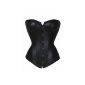 stunning ladies leather look black corset, waist 34,36,38,40,42,44,46,48,50,52,54 (Textiles)