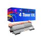 4 toner cartridges XXL Platinum Series Black compatible for Brother TN-2010 HL-2130 HL-2132 HL-2135W DCP-7055 DCP-7055W DCP-7057 (Office supplies & stationery)