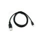 Handycop® Micro USB Data Cable for Samsung S5220 Star Black 3 (Accessories)