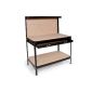 Established TecTake Workshop 160 x 60 x 120 cm wooden and steel panel and tool storage drawer