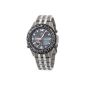 QT Quality Time Men's Watch XL World Timer analog - digital quartz stainless QGS 11139-55M (clock)