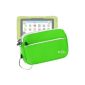 Cover green neoprene protective case water resistant + handle attachment to the new family Kurio 7.0 touchscreen tablet by Gulli (Android 4.2) (Electronics)