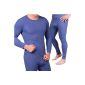 MT men's thermal underwear set Blue-3XL