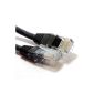 Black CAT5e RJ45 Ethernet Network CCA 26AWG UTP Patch Cable 50 cm 0.5 m (Electronics)