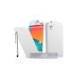 White Luxe Case Cover for LG Nexus 5 and 3 + PEN FILM OFFERED!  (Electronic devices)