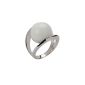 Cobra - JR671AGBL52 - Indra - Female Ring - Silver 925/1000 - Agate White - T52 (Jewelry)