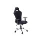 Design Racing Sport Seat Office Chair Racer executive chair swivel chair boss chair desk chair 3COLORS (Black)
