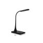 TaoTronics® 9W dimmable LED desk lamp with gooseneck, touch panel, and 7 levels of brightness, black