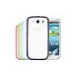 kwmobile® 6in1 Set: 5x Crystal TPU Silicone Cases for Samsung Galaxy S3 i9300 / i9301 S3 Neo with transparent backrest and frame in black, white, etc. + film, crystal clear - chic and simple (Wireless Phone Accessory)
