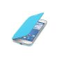 kwmobile® flap protective case for practical and stylish Samsung Galaxy S5 Mini G800 in Light Blue (Electronics)