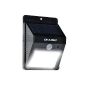 Ideal Eben 6 LED Wireless Outdoor Wall Solar Lamp (With movement sensor, Solar powered, weatherproof, battery-free)