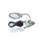 GOLDI FLORA OPTICS - MG 4B-8 - DESK / WORK LUPE (ready for operation) with 2 LED LAMPS - 2x and 5x magnification - 21mm and 90mm - lens diameter - color: chrome - 1x Microfiber cloth (RRP - 1,50 Euro) - FREE - inclusive 1x credit card with - FRESSNELLINSE (for all budgets) FREE (RRP € 1.25) - INCL.  1x cloth bag to protect the lens (also suitable as spectacle PROTECTION) - MSRP 2,95 EURO - for FREE - inclusive 1x ELEPHANTS LUPE - FREE (RRP € 4.95) (Office supplies & stationery)