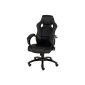 AC Design Furniture 44045 Monaco padded desk chair Black synthetic leather 62 x 119 x 70 cm (Housewares)