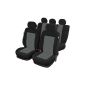 ZentimeX Z925047 seat covers front seats + rear seats Fabric black / gray airbag Compatible