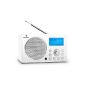 auna IR-140 - wifi internet radio, DAB / DAB + and FM, LAN media player with USB port (alarm function with 2 alarms, sleep-timer) - White (Electronics)